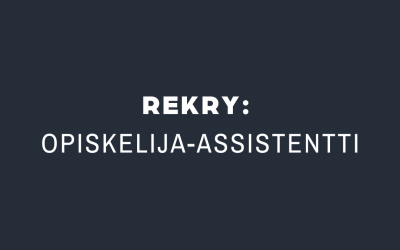 Rekry: Haussa opiskelija-assistentti / Open position: Student Assistant